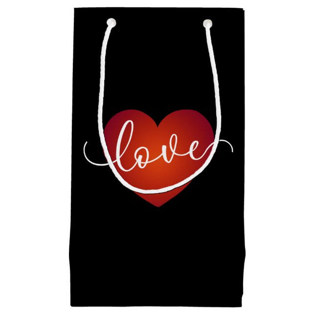 Simple Love Calligraphy Valentine | Gift Bag (Front)