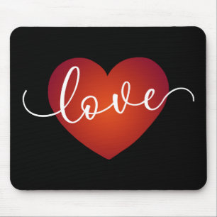 Simple Love Calligraphy Valentine   Mousepad
