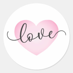 Simple Love Calligraphy Valentine Sticker