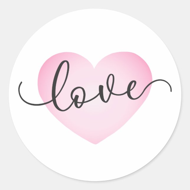 Simple Love Calligraphy Valentine | Sticker (Front)