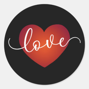 Simple Love Calligraphy Valentine Sticker