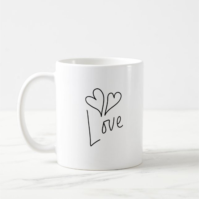 Simple Love Coffee Mug (Left)
