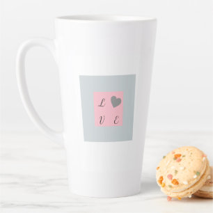 Simple Love Design – Minimalist Style Latte Mug