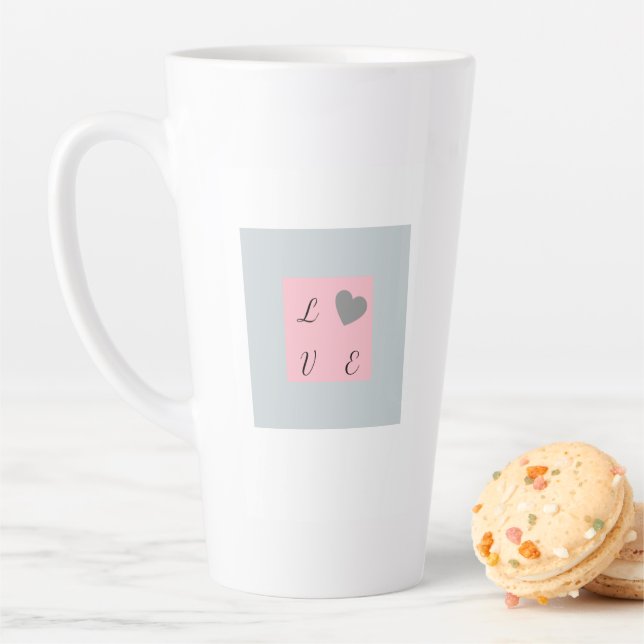 Simple Love Design – Minimalist Style Latte Mug (In Situ)
