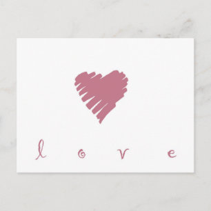simple love design postcard