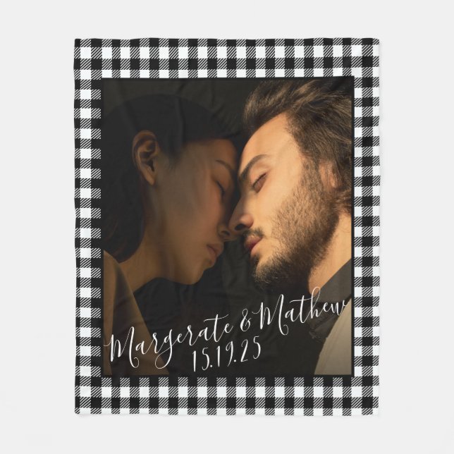 Simple Love Editable Colour Personalised Blanket (Front)