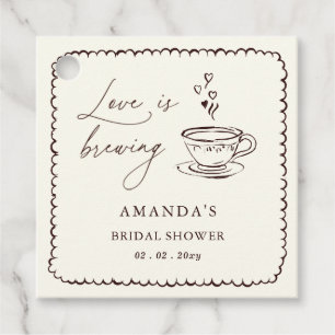 Simple Love is Brewing Coffee Bridal Shower  Favour Tags