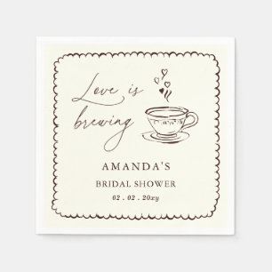 Simple Love is Brewing Coffee Bridal Shower  Napkin