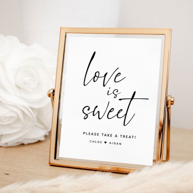 Simple Love is Sweet Wedding Favour Sign (Creator Uploaded)