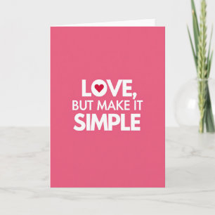 Simple Love Minimalist Card