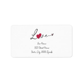 Simple Love Valentine's Day Address Label