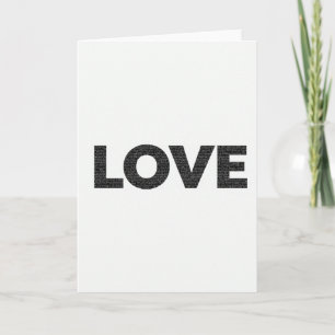 Simple Love Word Art Card