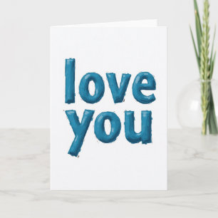 Simple Love You Text Card