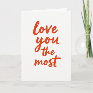 Simple Love You The Most Card
