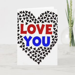Simple Love You Triangle Card