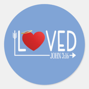 Simple Loved Bible Verse Valentine   Sticker