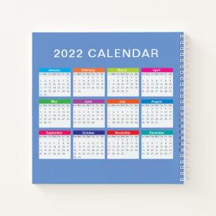 Simple Lovely Colourful 2022 Calendar   Notebook
