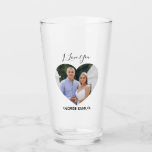 Simple Lovely Valentine's Couple Beer Glass
