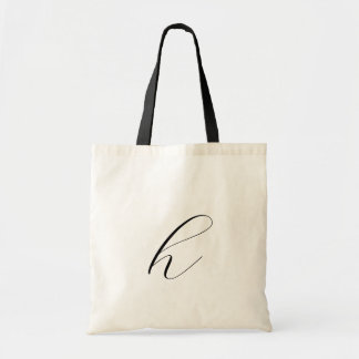 Simple lower case letter tote bag