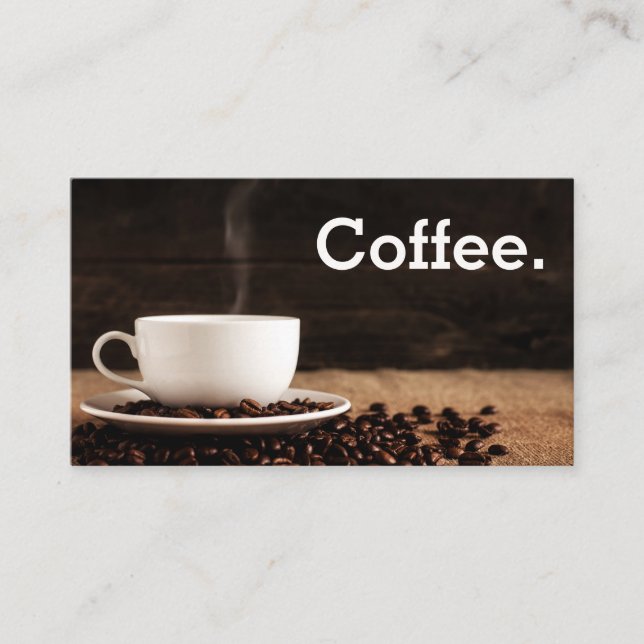 Simple Loyalty Cup and Beans Punch-Card (Front)