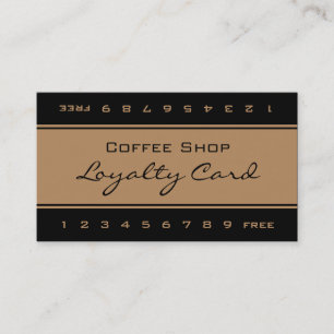 Simple Loyalty Gold Black Punch Card