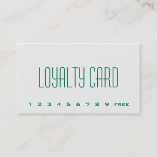 Simple Loyalty Green Punch Card