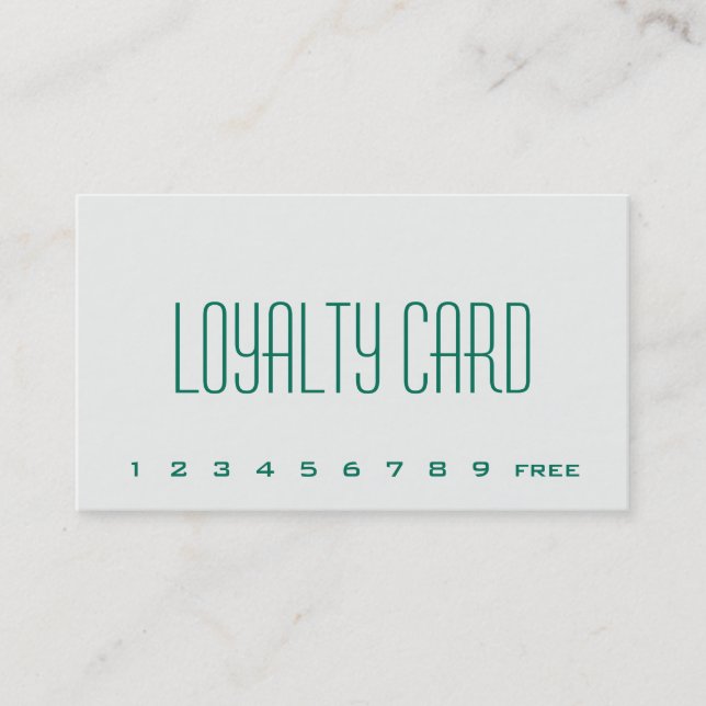 Simple Loyalty Green Punch Card (Front)