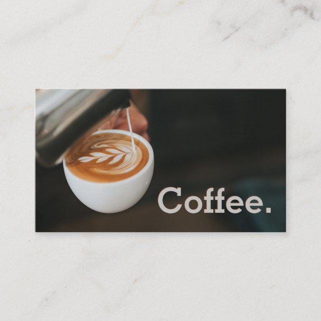 Simple Loyalty Pour Coffee Art Punch-Card (Front)