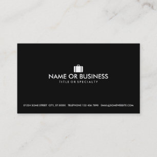 simple luggage business card