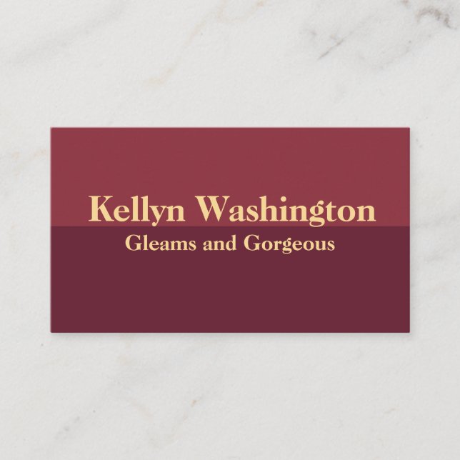 Simple Luxurious Magenta Peach Makeup Artists Business Card (Front)
