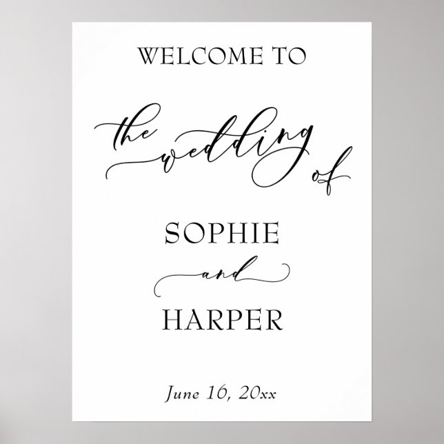 Simple Luxury Calligraphy The Wedding Of Sign (Front)
