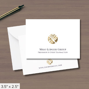 Simple Luxury Gold Logo Card
