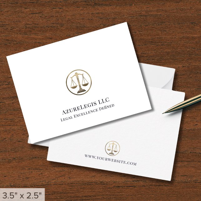 Simple Luxury Gold Scales of Justice Card (Creator Uploaded)