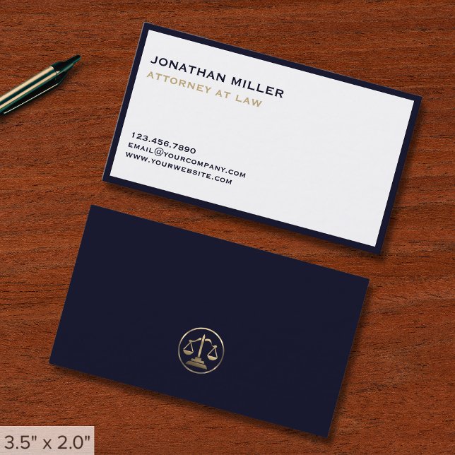 Simple Luxury Lawyer Business Card (Creator Uploaded)