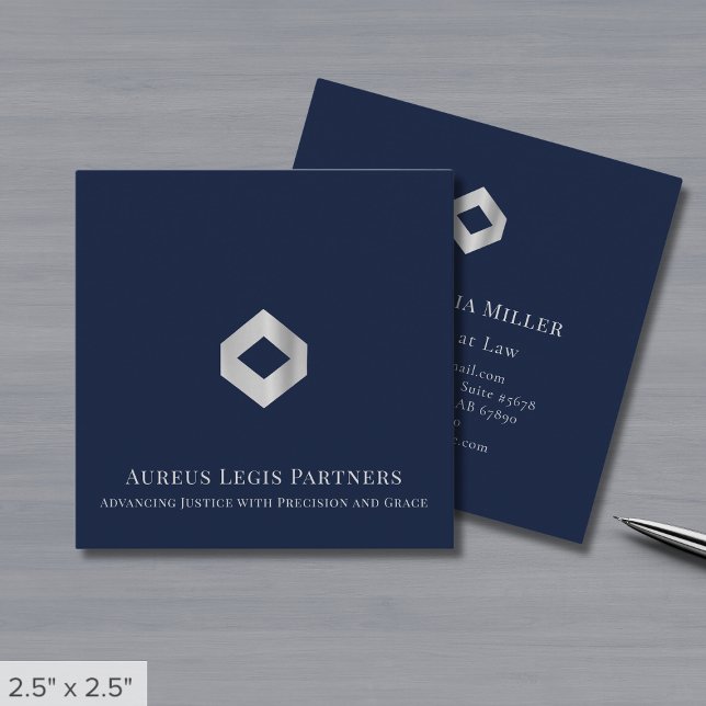 Simple Luxury Logo Square Business Card (Creator Uploaded)
