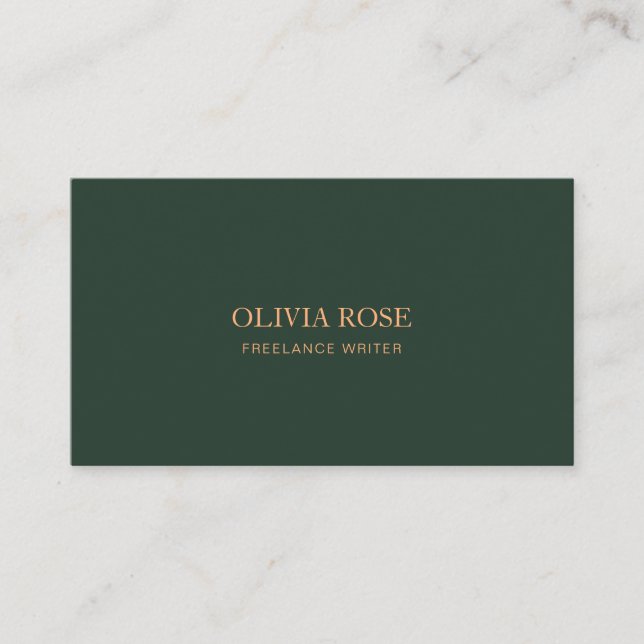 Simple Luxury Professional MinimalistBusiness Card (Front)