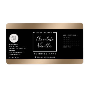 Simple luxury typography black cosmetics logo lab