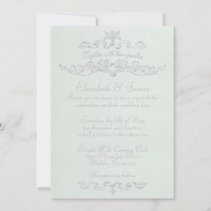 Simple Luxury White Wedding Invitations