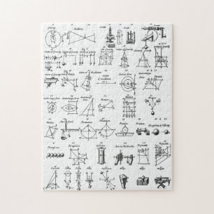 Simple Machines ~ Mechaniks ~ Ephraim Chambers ~ Jigsaw Puzzle