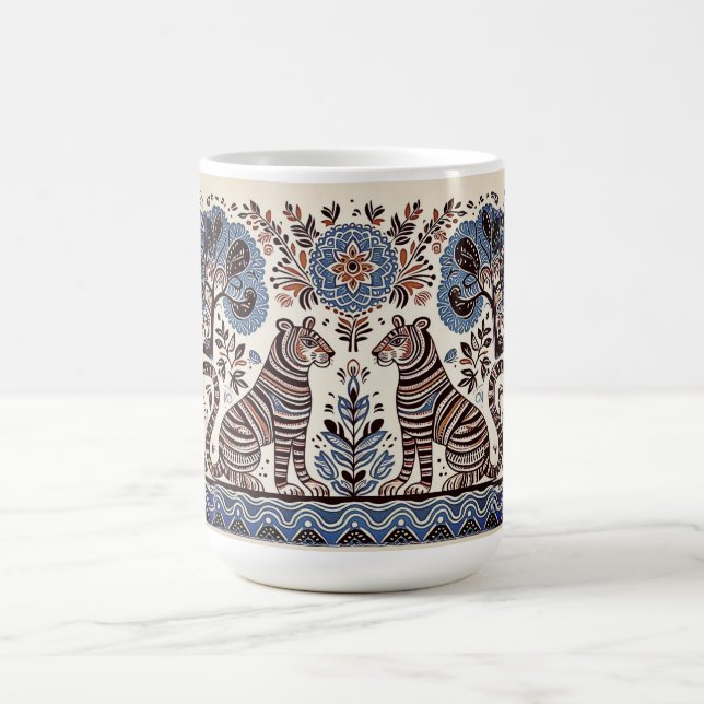 simple madhubani painting coffee mug (Center)