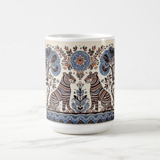 simple madhubani painting coffee mug