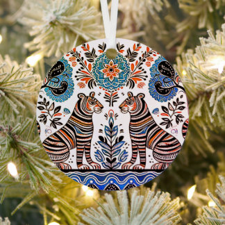 simple madhubani painting metal tree decoration