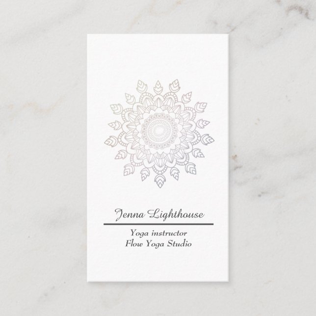 Simple Mandala Business Card (Front)