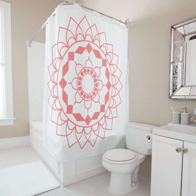 Simple Mandala Shower Curtain (In Situ)