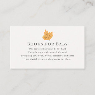 Simple Maple Leaf Book Request Enclosure Card