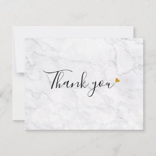 Simple Marble Script Business Thank You Card