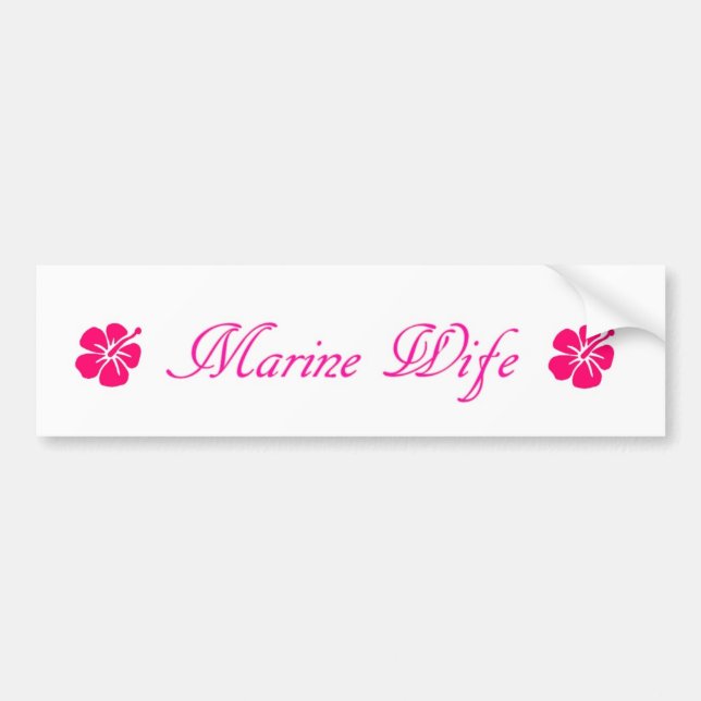 simple marine wife bumper sticker (Front)