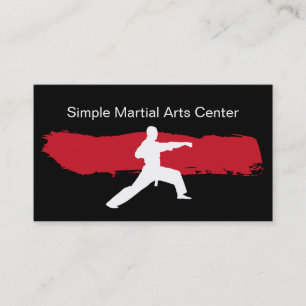 Simple Martial Arts Business Cards