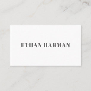Simple Masculine Grey Modern Business Card
