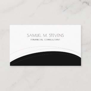 Simple masculine modern professional elegant black business card
